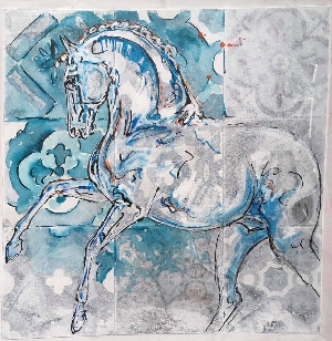 Série Azulejos -2 Dessins - Etudes - Graziella Bordignon